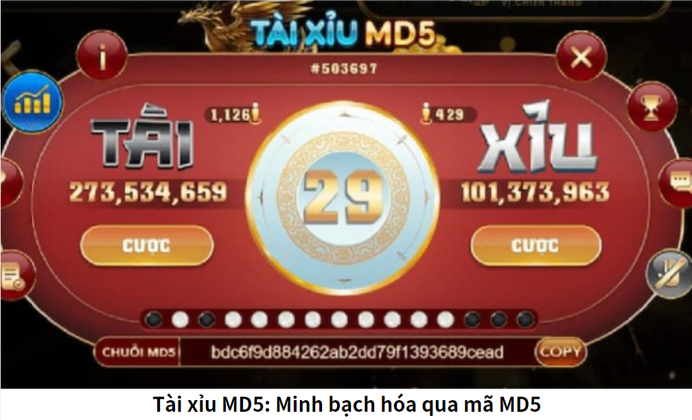 Tài xỉu MD5: Minh bạch hóa qua mã MD5