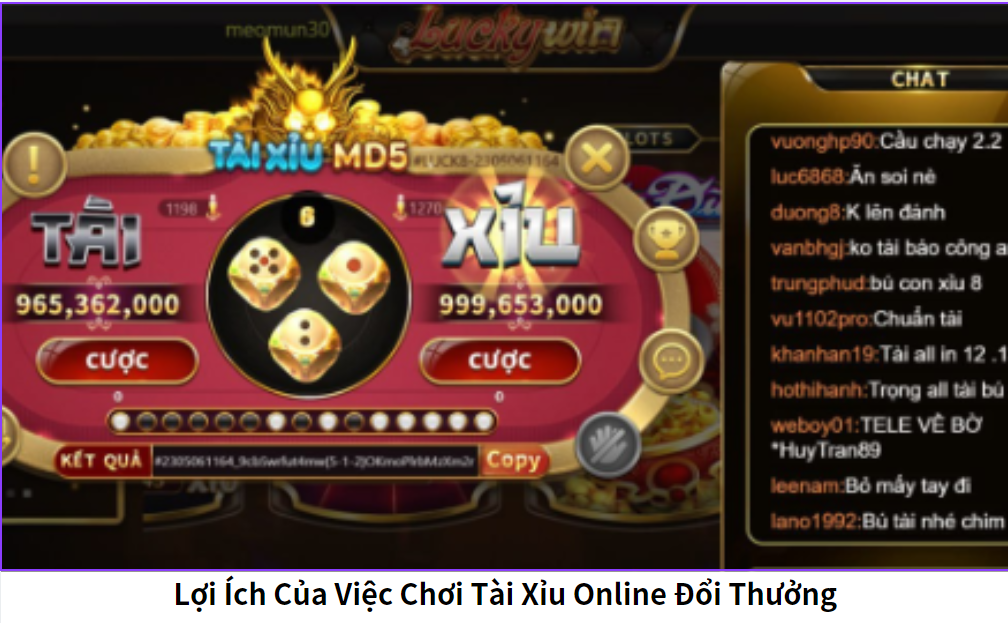 Lợi Ích Của Việc Chơi Tài Xỉu Online Đổi Thưởng